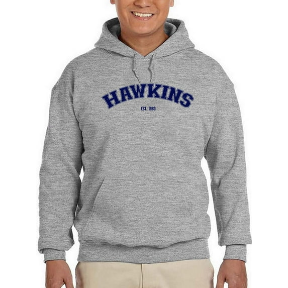 Hawkins 1983 Navy Blue Hoodie Men -Smartprints Designs, Male Large