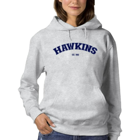 Hawkins 1983 Navy Blue Hoodie Women -Smartprints Designs, Female 5X-Large