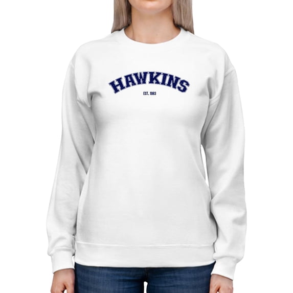 Hawkins 1983 Navy Blue Sweatshirt Women -Smartprints Designs, Female Small