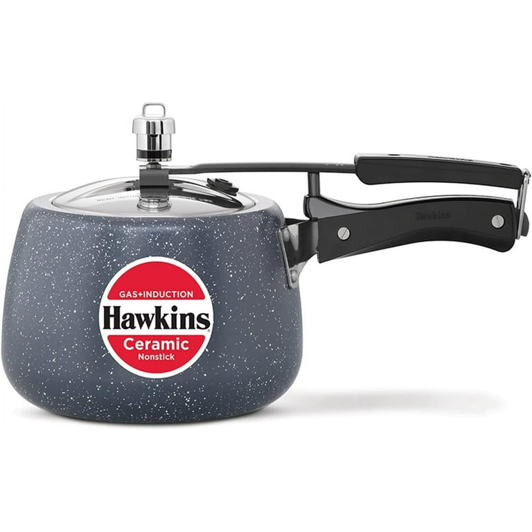 Hawkins 3 Litre Ceramic Nonstick Pressure Cooker Induction Inner Lid Cooker Granite Contura Shaped Cooker Best Cooker ICC30 Walmart