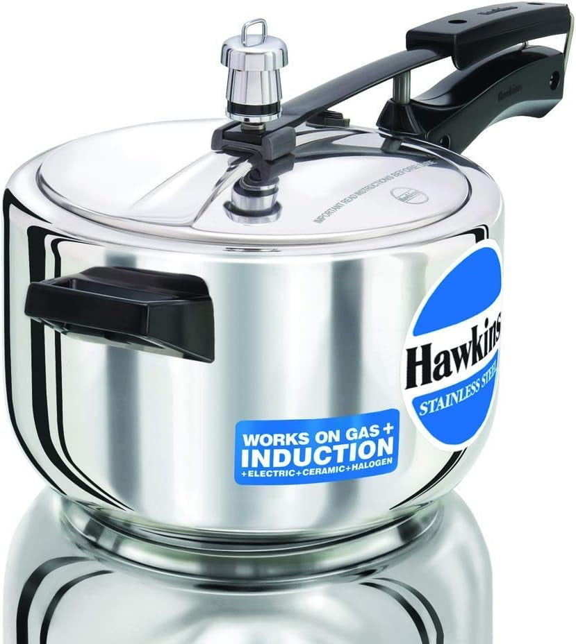 Hawkins Stainless Steel Induction Compatible Inner Lid Pressure Cooker 4 Liter Walmart