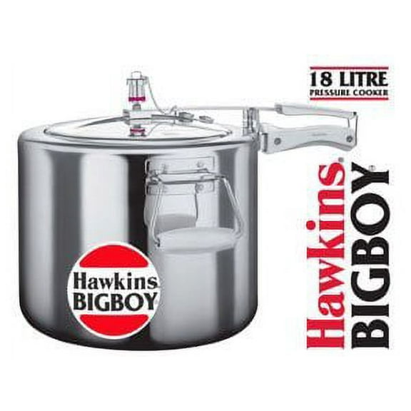 Hawkins Bigboy Aluminum 18 Litre Pressure Cooker with Separators and Grid to Cook Different Foods At the Same Time