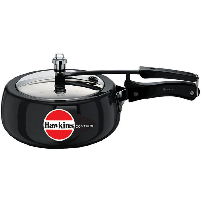 Hawkins CB20 Hard Anodised Pressure Cooker 2-Liter Contura Black