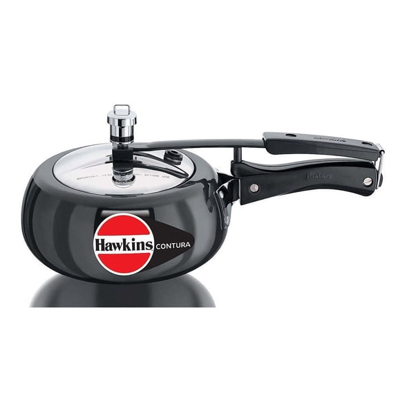 Hawkins CB35 Hard Anodised Pressure Cooker, 3.5-Liter, Contura Black