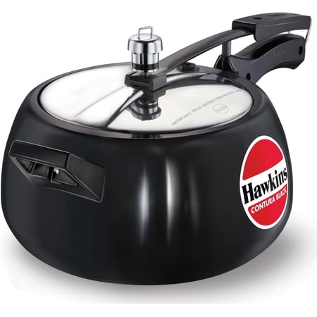 Hawkins CB50 Hard Anodised Pressure Cooker, 5-Liter,Black