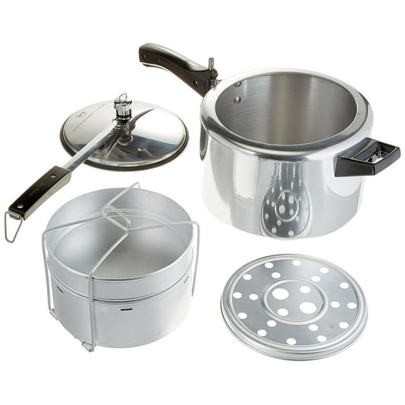 Hawkins CL51 5-Liter Classic New Improved Aluminum Pressure Cooker with Separator, Small, Silver