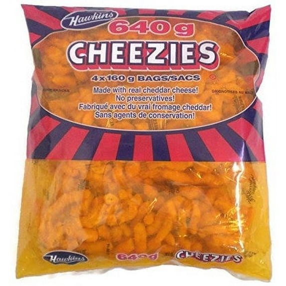 Hawkins Cheezies, 4 x 160g/5.6 oz., Bags
