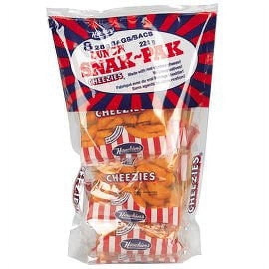 Hawkins Cheezies Lunch Snak-Pak | 8×28g (7.9 oz) Bags | Real Cheese | Made in Canada