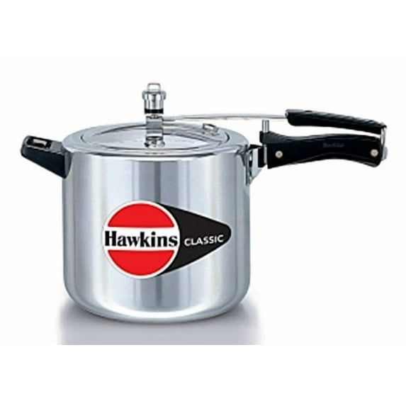 Hawkins Classic CL65 6.5-Liter New Improved Aluminum Pressure Cooker, Small, Silver