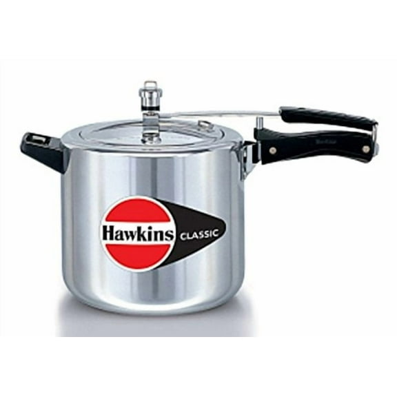 Hawkins Classic CL65 6.5-Liter New Improved Aluminum Pressure Cooker, Small, Silver