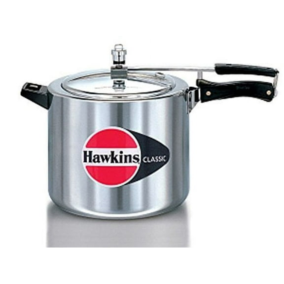 Hawkins D11 10-Liter?Classic New Improved Aluminum Pressure Cooker with Separator, Small, Silver