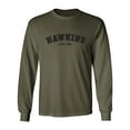 thumbnail image 1 of Hawkins ESTD.1983 Adult Long Sleeve T-shirt, 1 of 3