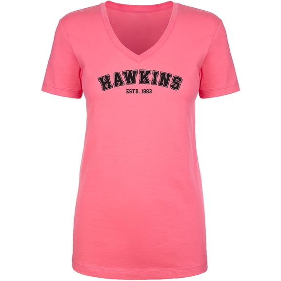 Hawkins ESTD.1983 Womens V-Neck T-Shirt