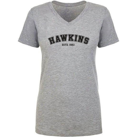 Hawkins ESTD.1983 Womens V-Neck T-Shirt