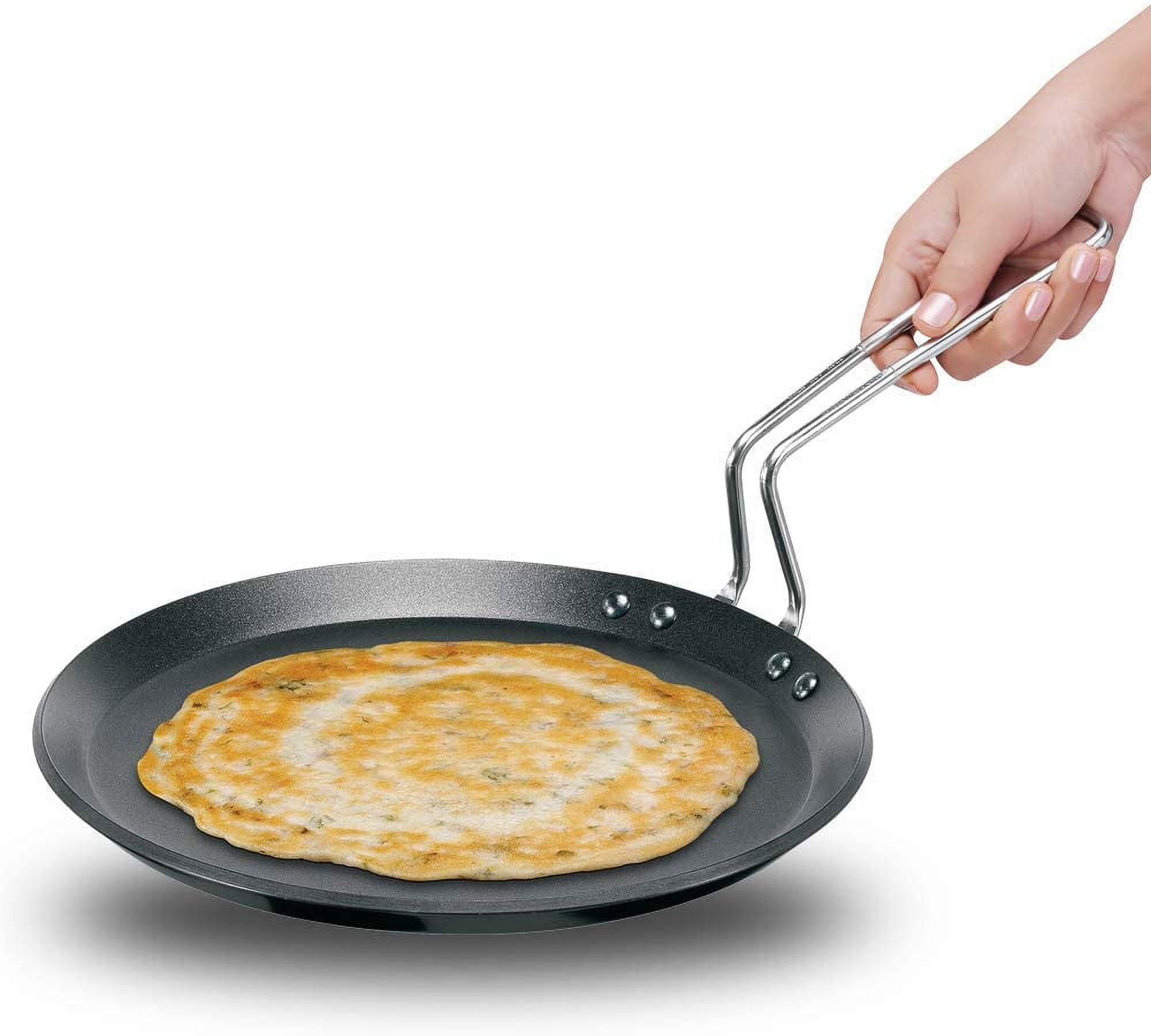 G&D Aluminum Non-stick Induction Compatible Flat Tawa Griddle Induction  Cookware Ideal Pan for Egg Omelette and Flat Pancake Cookware Compatible  With
