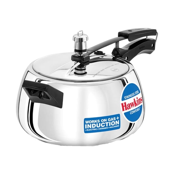 Hawkins HC50 Contura 5-Liter Pressure Cooker, Small, Aluminum