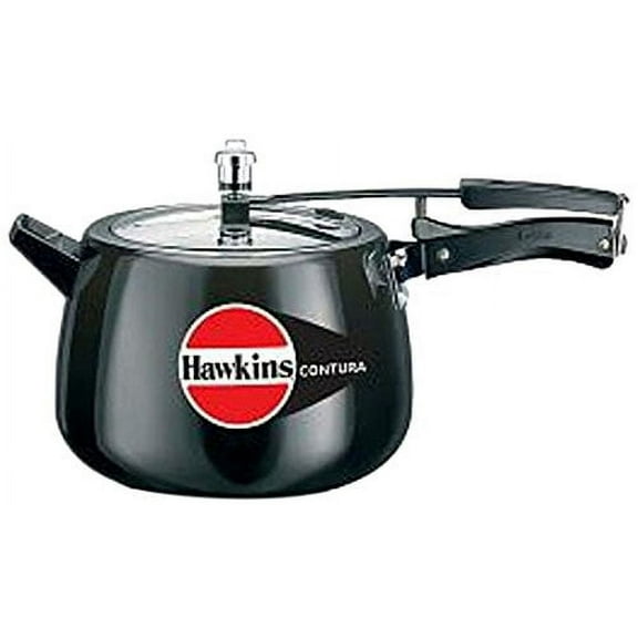 Hawkins Hard Anodised Pressure Cooker, 4-Liter, Contura Black