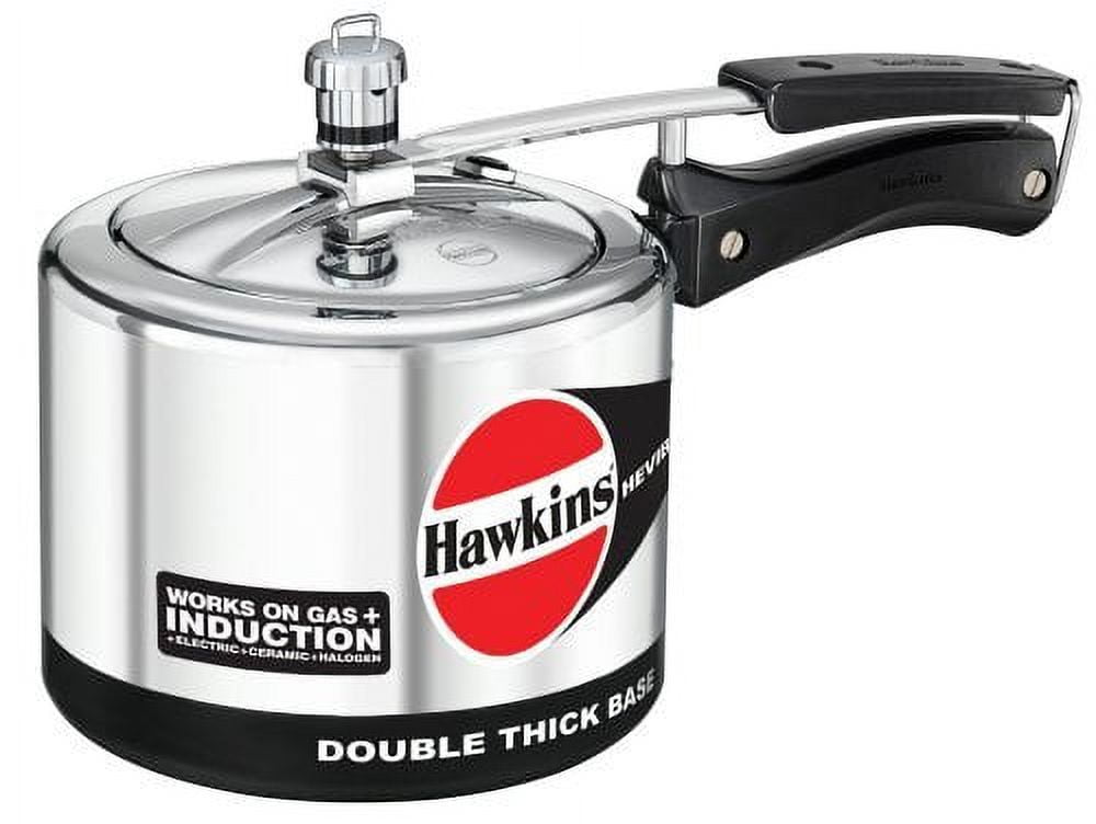 Hawkins Hevibase iH30 3-Litre Induction Pressure Cooker Small Silver