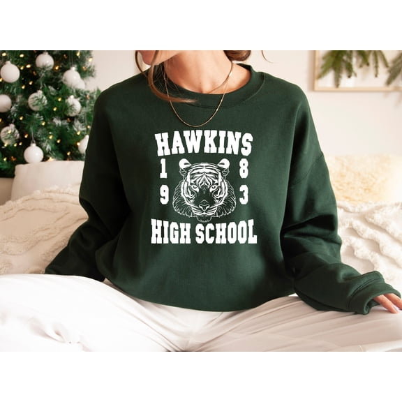 Hawkins High School Sweatshirt, 1983 Tiger Design