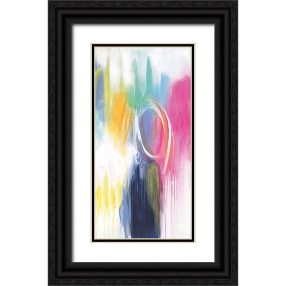 Hawkins, Julie 18x32 Black Ornate Wood Framed with Double Matting Museum Art Print Titled - If Only For The Night