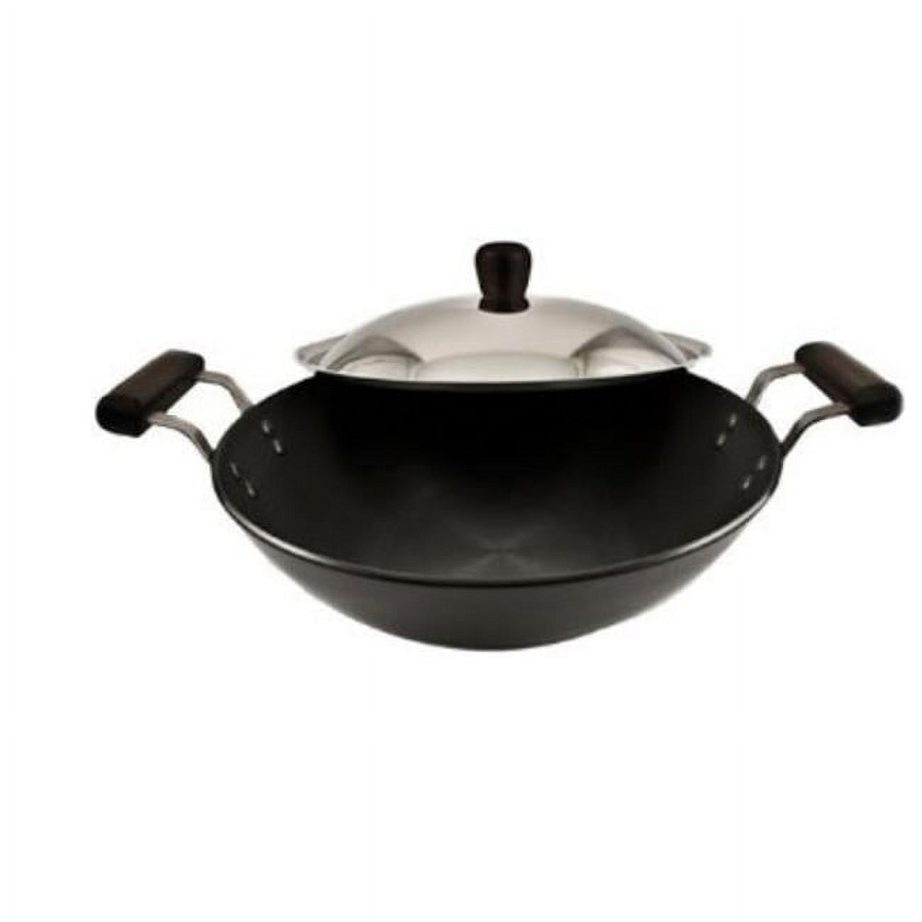 Hawkins L72 Futura Hard Anodised DeepFry Pan Kadhai with Steel Lid and