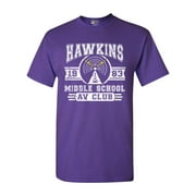 Hawkins Lab Middle School 1983 AV Club Parody Funny Adult DT T-Shirt Tee