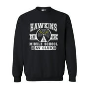 Hawkins Lab Middle School 1983 AV Club Parody Funny DT Crewneck Sweatshirt