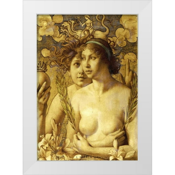 Hawkins, Louis Weldon 18x24 White Modern Wood Framed Museum Art Print Titled - Innocence