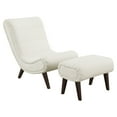 thumbnail image 1 of Hawkins Lounger with Ottoman in White Faux Leather, 1 of 8