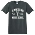 thumbnail image 1 of Hawkins Middle School AV Club T-Shirt Dark Heather 2XL, 1 of 4