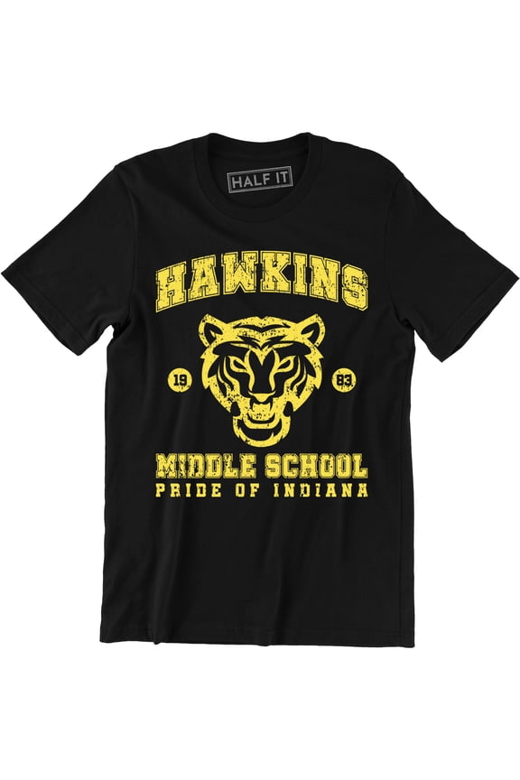 Hawkins Middle School Pride Of Indiana Men's Trendy Fashion street T-Shirt