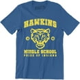 thumbnail image 1 of Hawkins Middle School Pride Of Indiana Men's Trendy Fashion street T-Shirt, 1 of 4