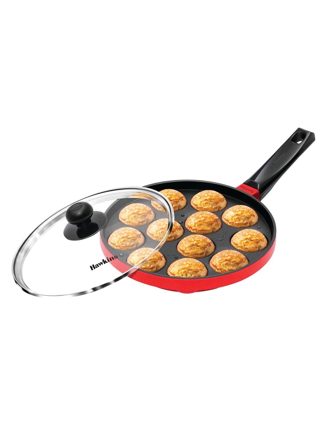 Hawkins Red Aluminum Nonstick Appe Pan with Glass Lid
