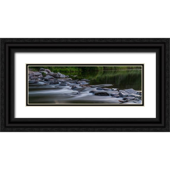 Hawkins, Peter 32x13 Black Ornate Wood Framed with Double Matting Museum Art Print Titled - USA-Minnesota-Itasca State Park-Mississippi Headwaters