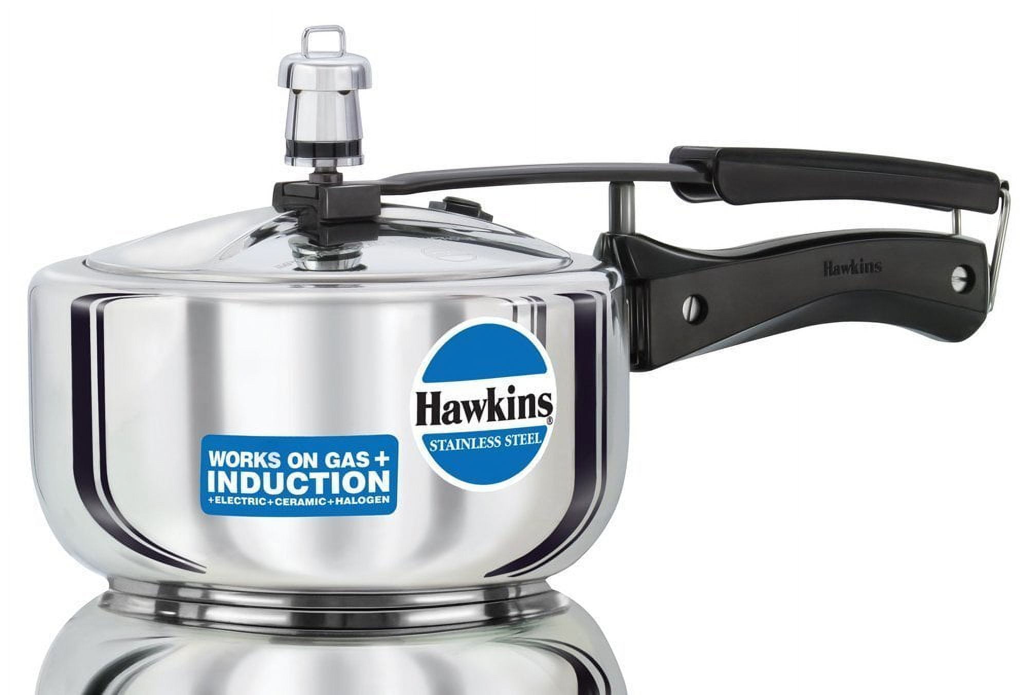 Hawkins Hevibase IH80 8-Litre Induction Pressure Cooker, Small, Silver 