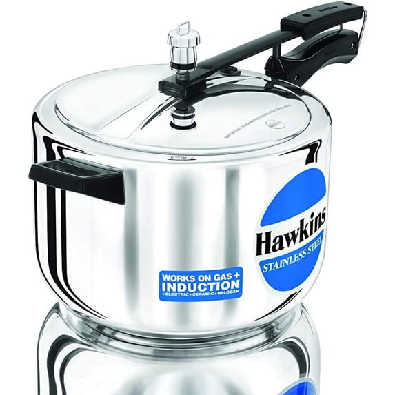 Hawkins Stainless Steel Induction Compatible Pressure Cooker, 8 Litre, Silver (HSS80)