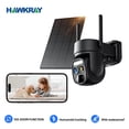 thumbnail image 1 of Hawkray 10x Zoom 360° Solar Panel 2K FHD 5G/2.4GWiFi Black Camera CCTV IP Security Camera Wireless Outdoor, IP66 Waterproof with AI Motion Detection, Color Night Vision and Two-Way Audio, 1 of 11