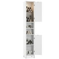 thumbnail image 1 of Selooye Tall Bathroom Storage Cabinet with Lights, Adjustable Shelves, White, 1 of 8