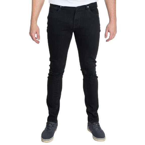 Hawks Bay Men'S Knee Rip Slim Tapper Jeans Black 32