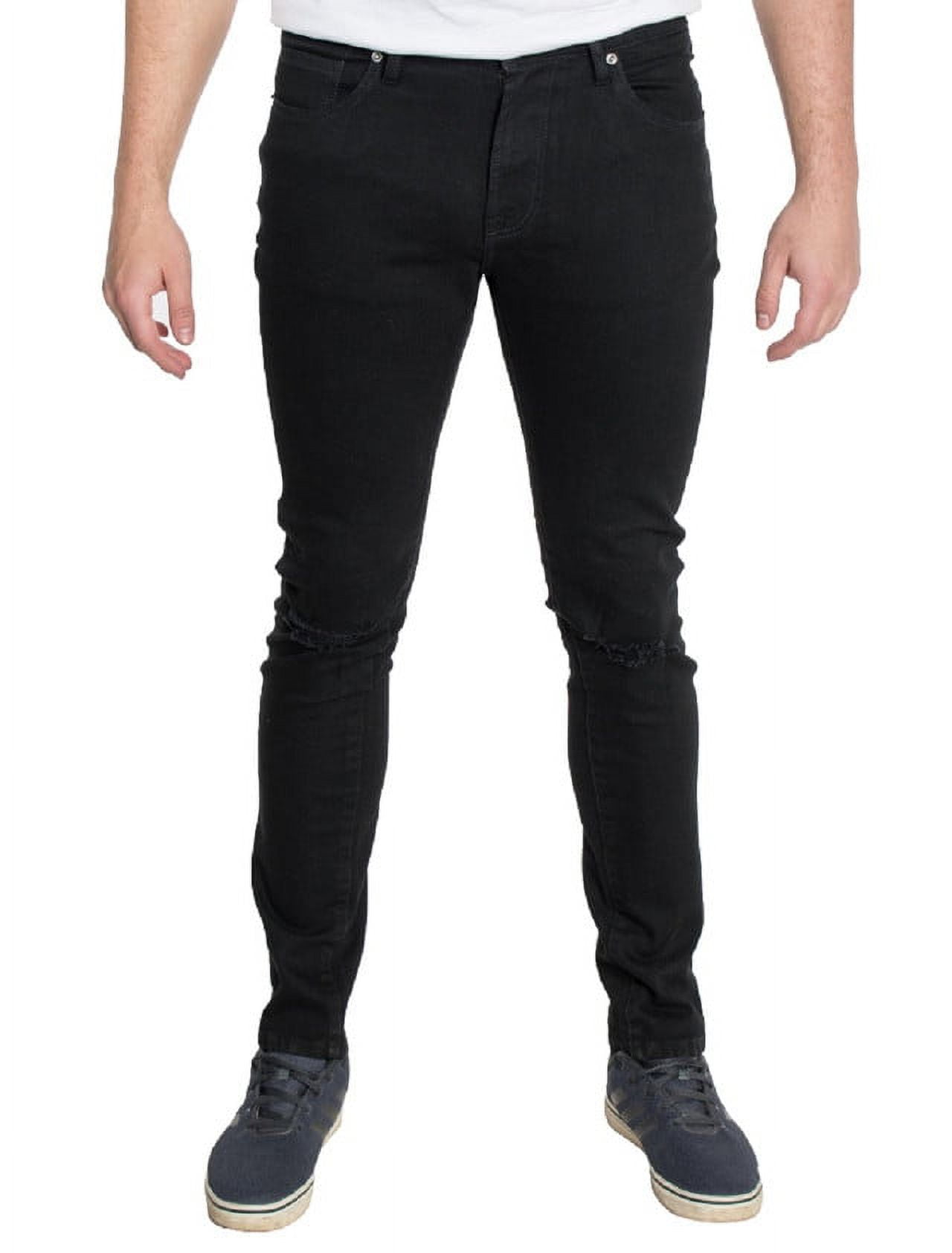 Black jeans with knee rips deals