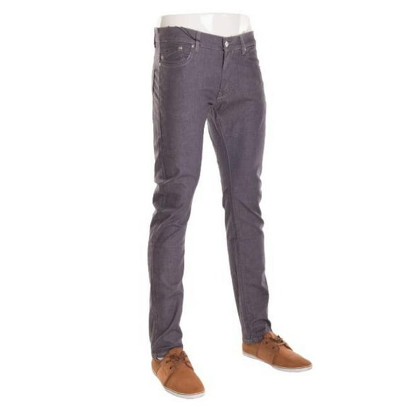 Hawks Bay Men's Premium Skinny Fit Jeans Colored Luxe Trousers Light Grey 28/30