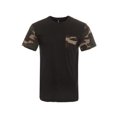 thumbnail image 1 of Hawks Bay Mens Modern Camouflage/Black Short Sleeve T-shirt W/ Chest Pocket Green Camo Large, 1 of 1