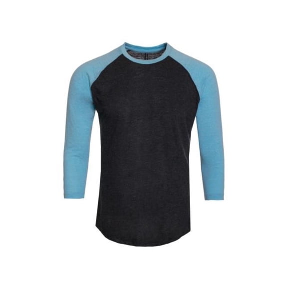 Hawks Bay Mens Light Weight Raglan Baseball Tee 3/4 Sleeves Blue Small