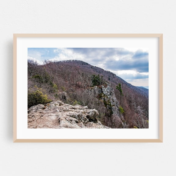 Hawksbill Mountain on a Spring Day in VA - Virginia Photography Landscape Mountain Nature Scenic Wilderness Forest Woodland Oak Framed Wall Art Print 20 x 30 inches