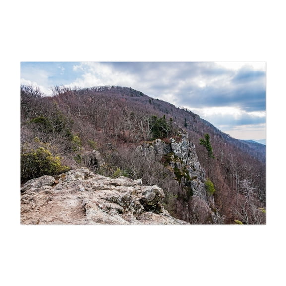 Hawksbill Mountain on a Spring Day in VA - Virginia Photography Landscape Mountain Nature Scenic Wilderness Forest Woodland Unframed Wall Art Print 12 x 18 inches