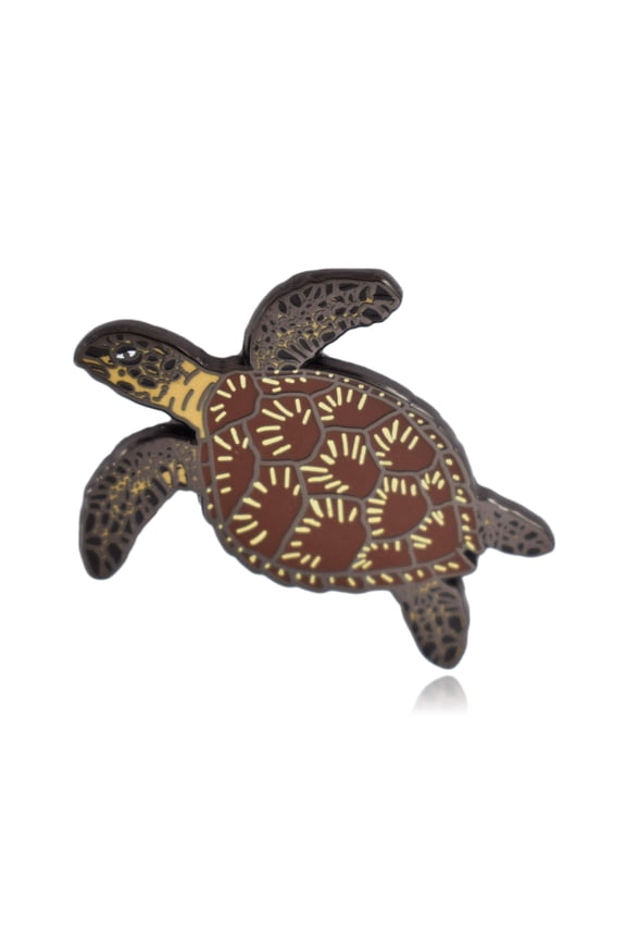 Hawksbill Sea Turtle Hard Enamel Pin | Clayton Jewelry Labs