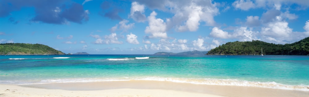 Hawksnest Bay Virgin Islands National Park St John US Virgin Islands Canvas Art - Panoramic Images (27 x 9)