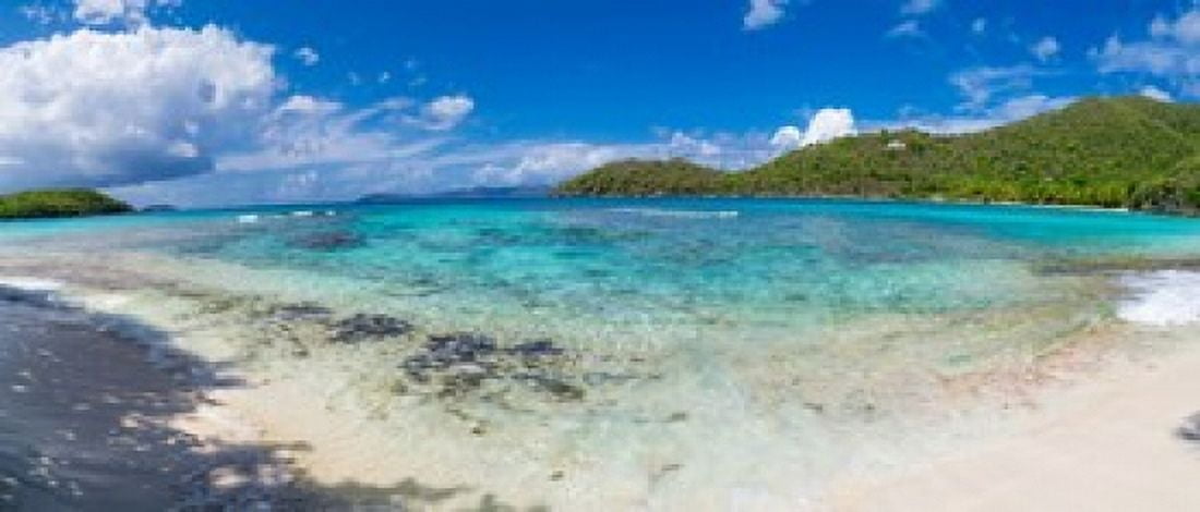 Hawksnest Beach St John US Virgin Islands Canvas Art - Panoramic Images (30 x 13)