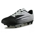 thumbnail image 1 of Hawkwell Kids Outdoor/Indoor Comfortable Soccer Shoes(Toddler/Little Kid/Big Kid),Black silver,13, 1 of 6
