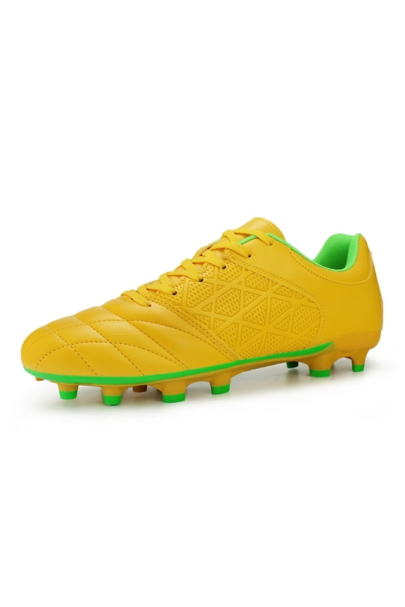 Men's Outdoor Professional Firm Ground Soccer Shoes,Yellow green,US 7